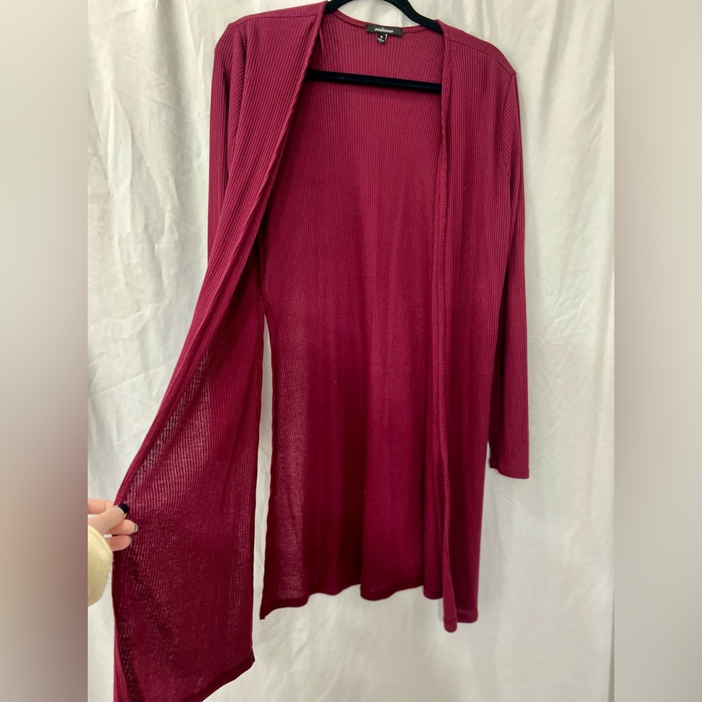 NWOT Ambiance Open Cardigan with Side Slits